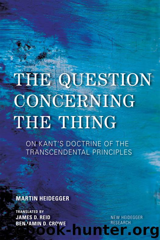 The Question Concerning the Thing by Martin Heidegger
