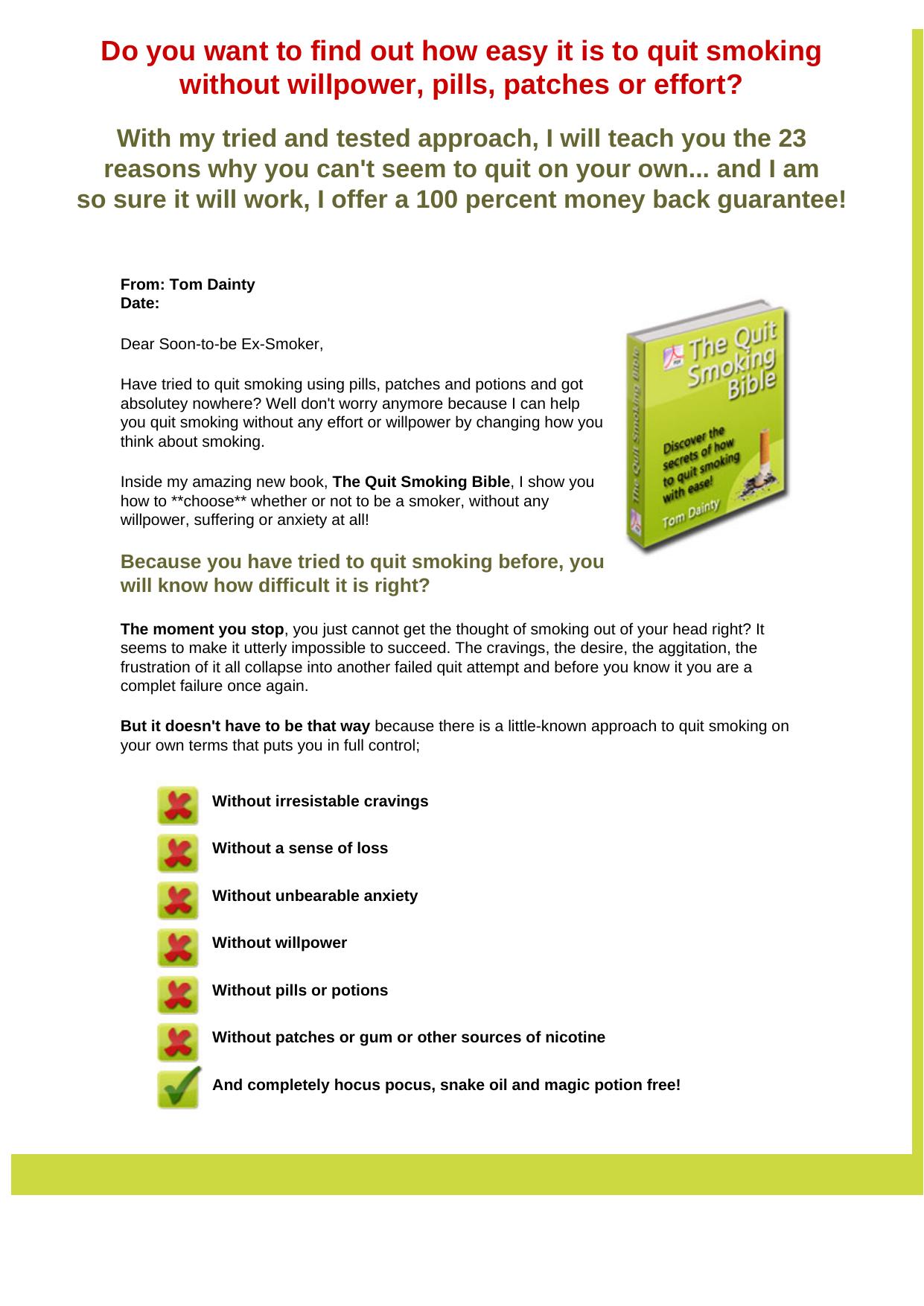 The Quit Smoking Bible. by Best of Kuszter's Collection