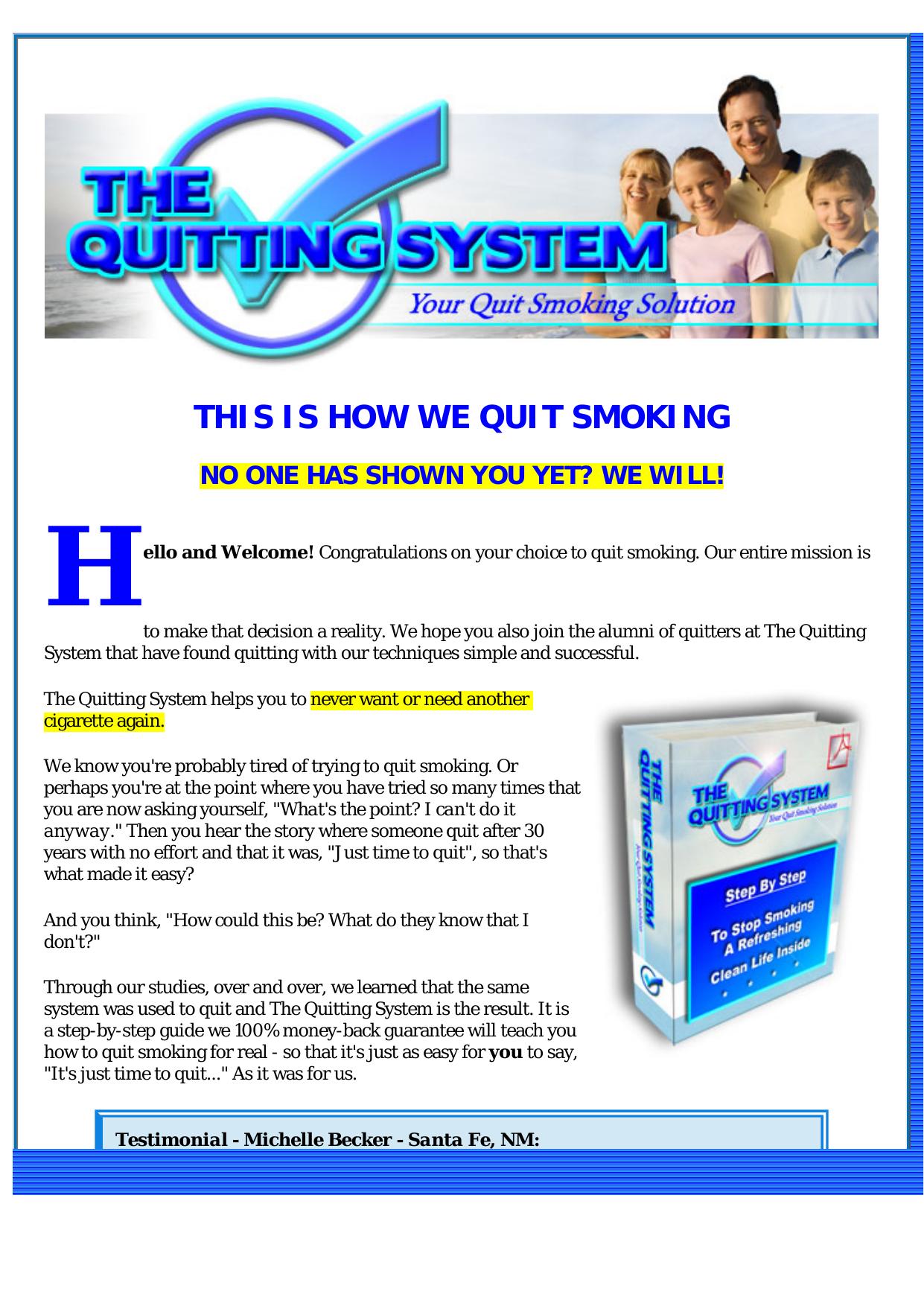The Quitting System. by Best of Kuszter's Collection