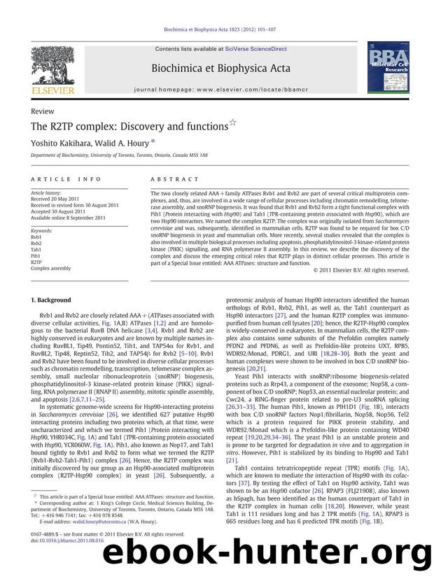 The R2TP complex: Discovery and functions by Yoshito Kakihara & Walid A. Houry