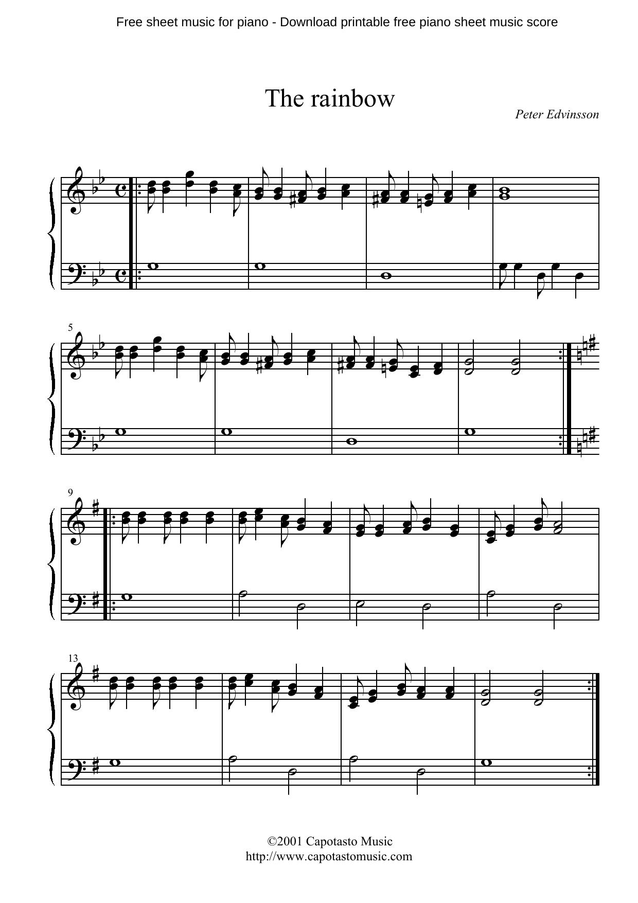 The Rainbow by Peter Edvinsson - Capotasto Music