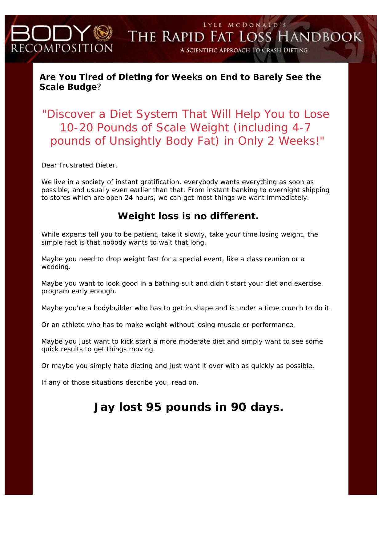 The Rapid Fat Loss Handbook. by Best of Kuszter's Collection