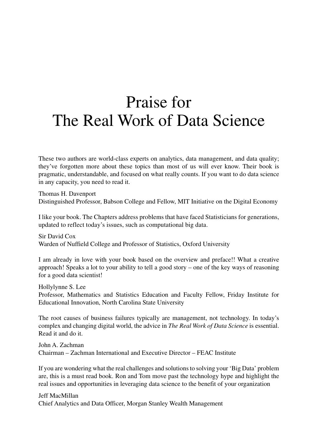 The Real Work of Data Science: Turning data into information, better decisions, and stronger organizations by Unknow