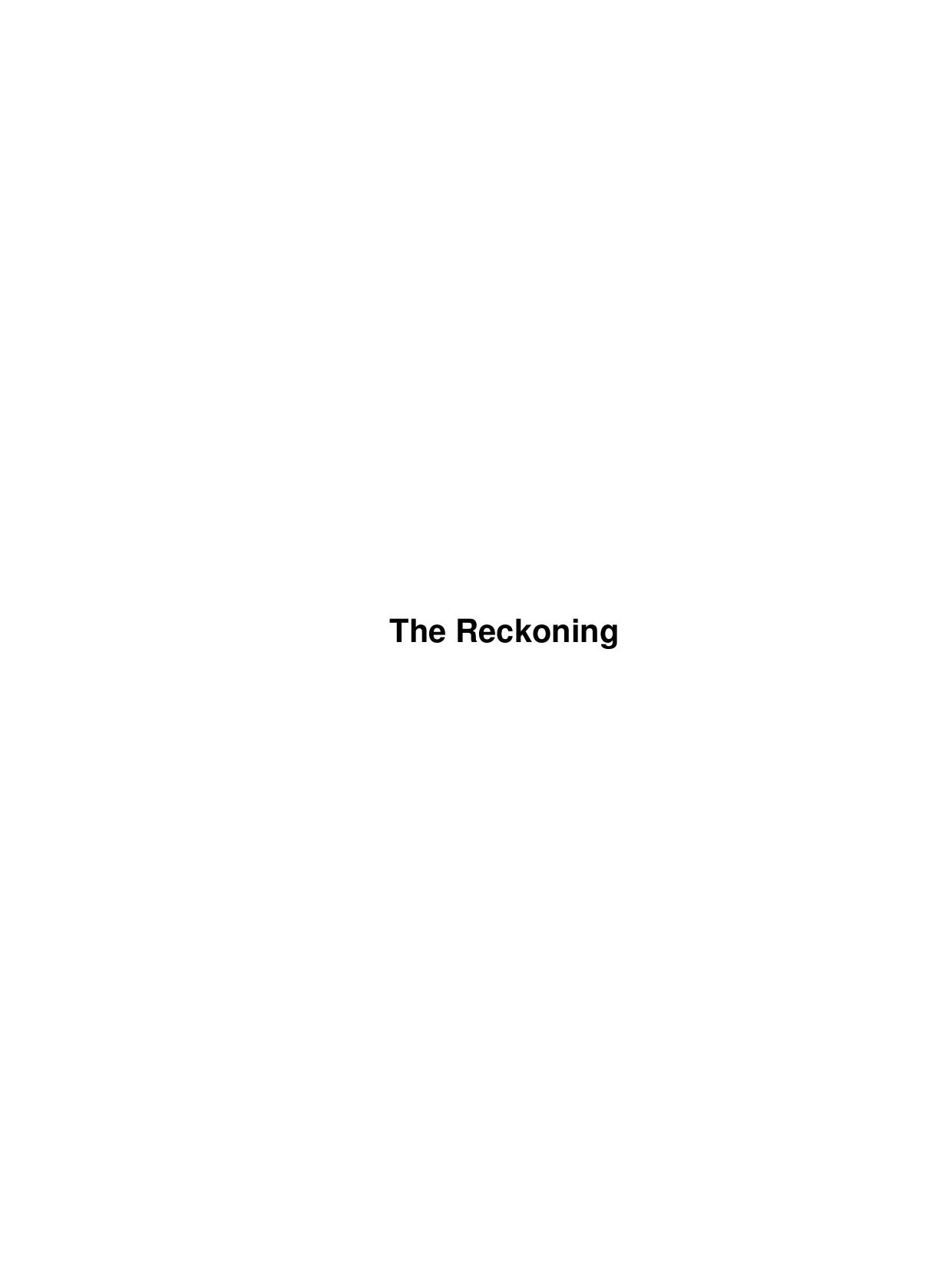 The Reckoning by Unknown