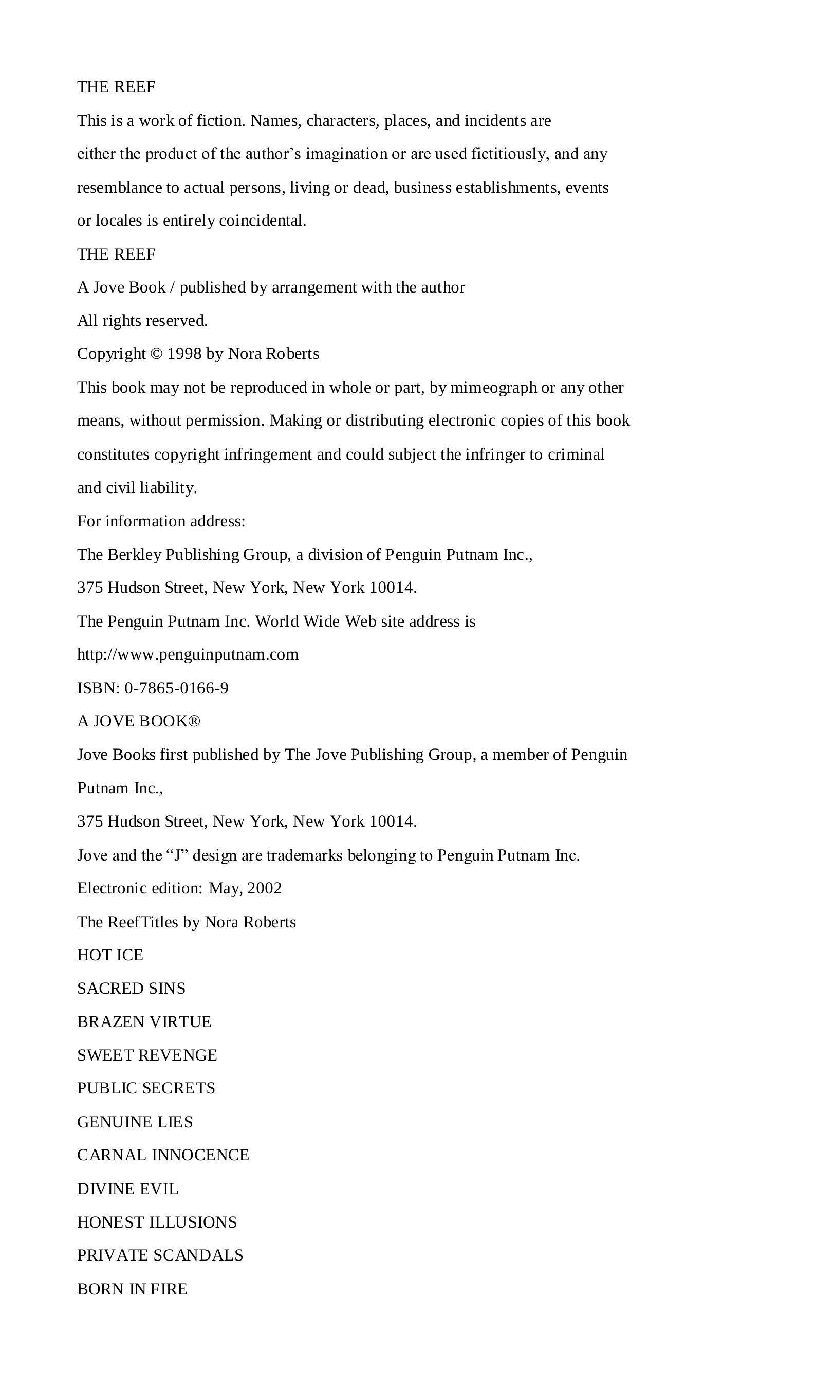 The Reef-Nora Roberts(1998) by hellopdf.com Inc