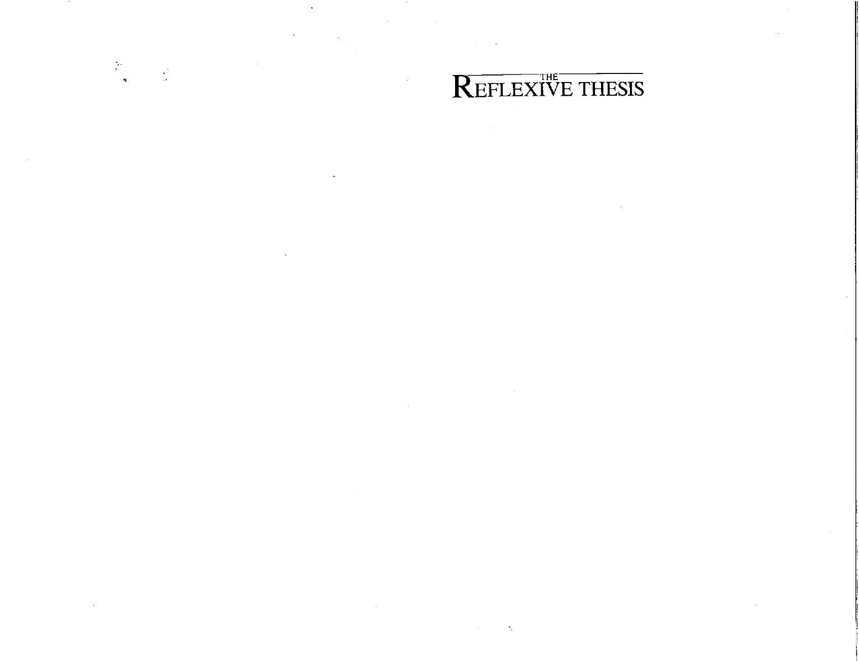The Reflexive Thesis: Wrighting Sociology of Scientific Knowledge by Malcolm Ashmore