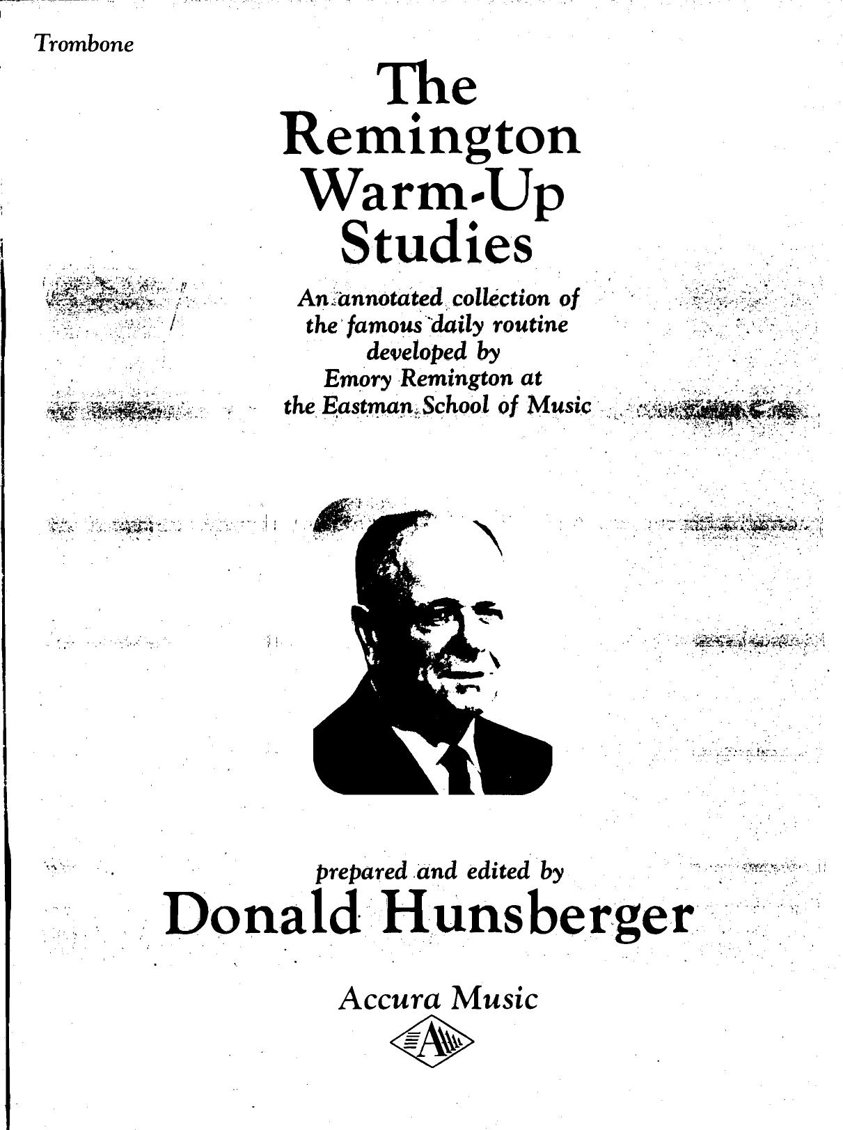 The Remington Warm-Up Studies by Donald Hunsberger