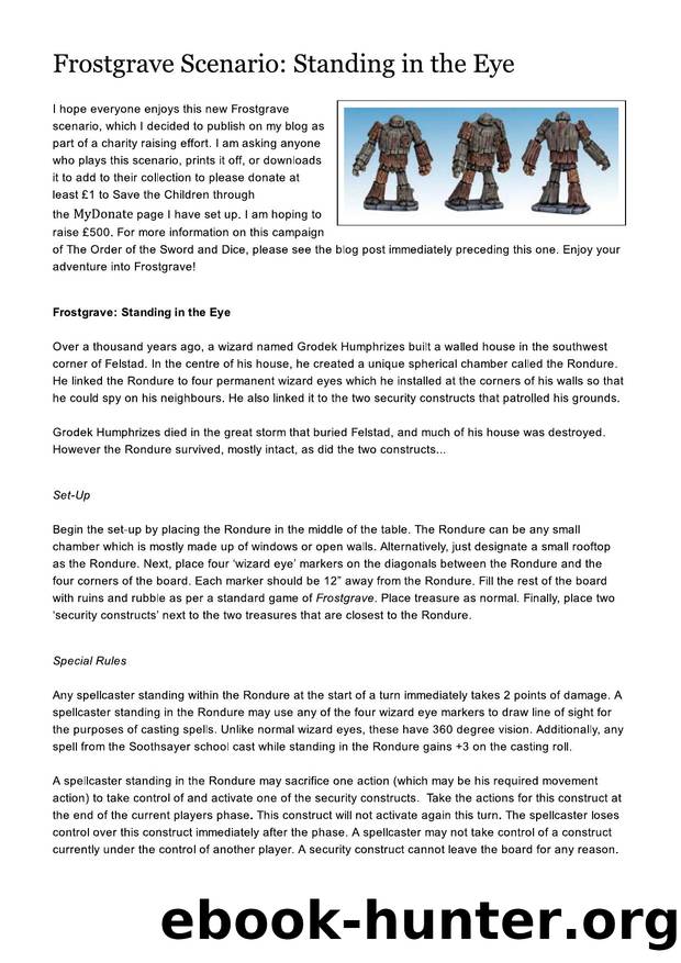 The Renaissance Troll: Frostgrave Scenario: Standing in the Eye by Gax