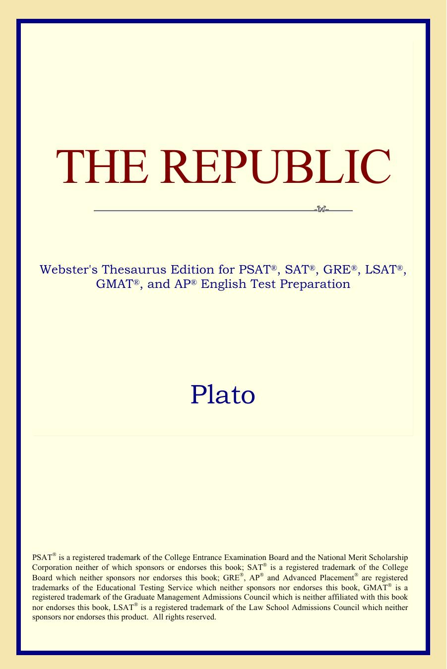 The Republic (Webster's Thesaurus Edition) by Plato