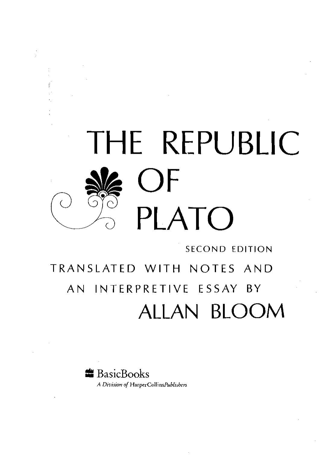 The Republic Of Plato: Second Edition by Plato Allan Bloom