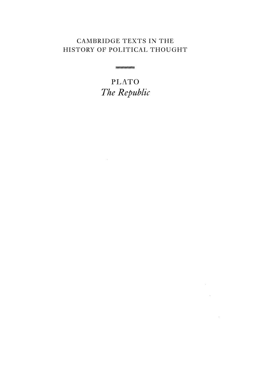 The Republic by Plato; G. R. F. Ferrari (ed.)