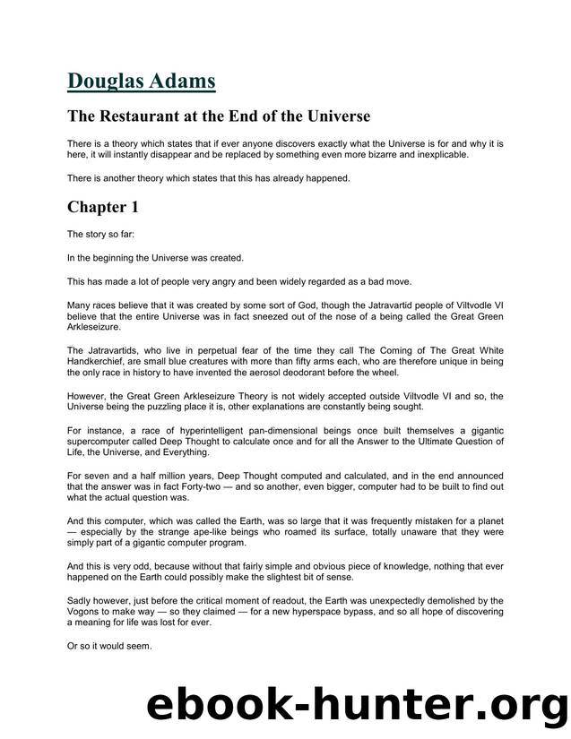 The Restaurant at the End of the Universe (2) by Dani