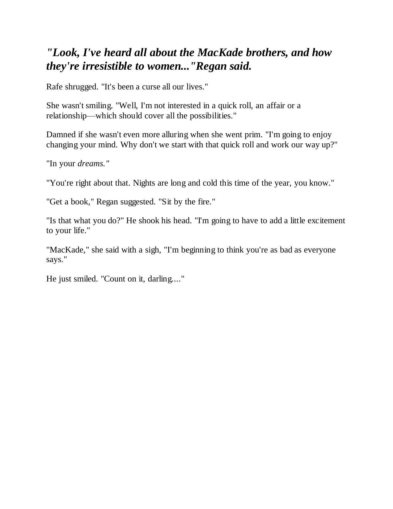 The Return Of Rafe MacKade by Nora Roberts by Nichole Archer