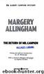 The Return of Mr. Campion (Uncollected Stories) by Margery Allingham