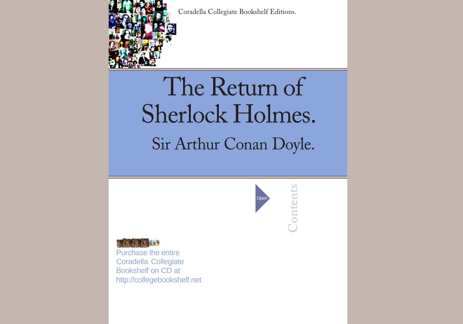 The Return of Sherlock Holmes by published by Coradella Collegiate Bookshelf Editions