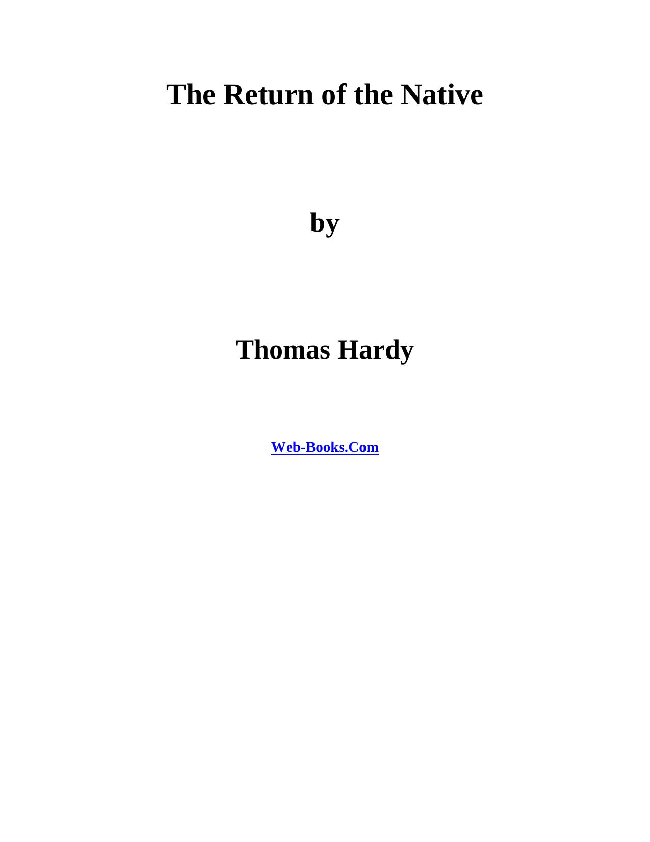 The Return of the Native by Sunil Das