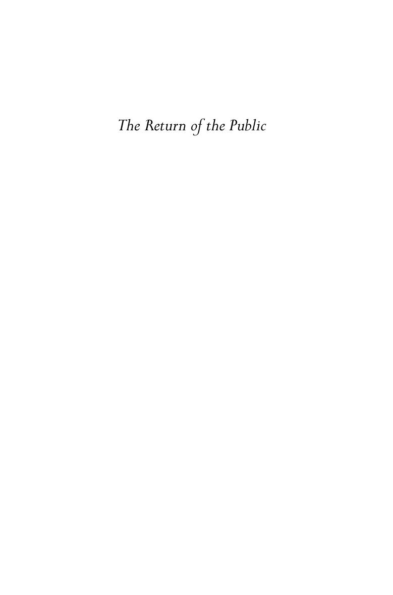 The Return of the Public by Dan Hind