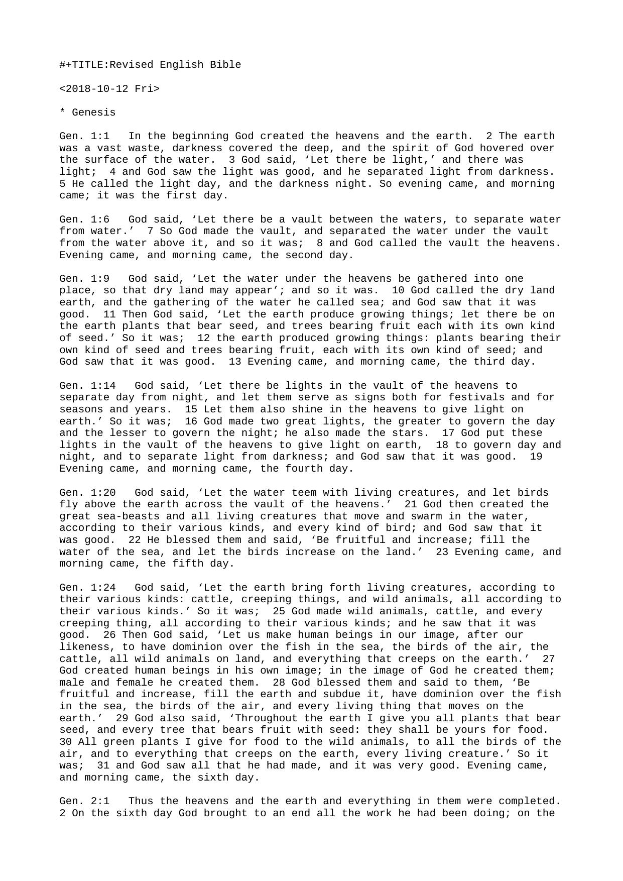 The Revised English Bible by coll