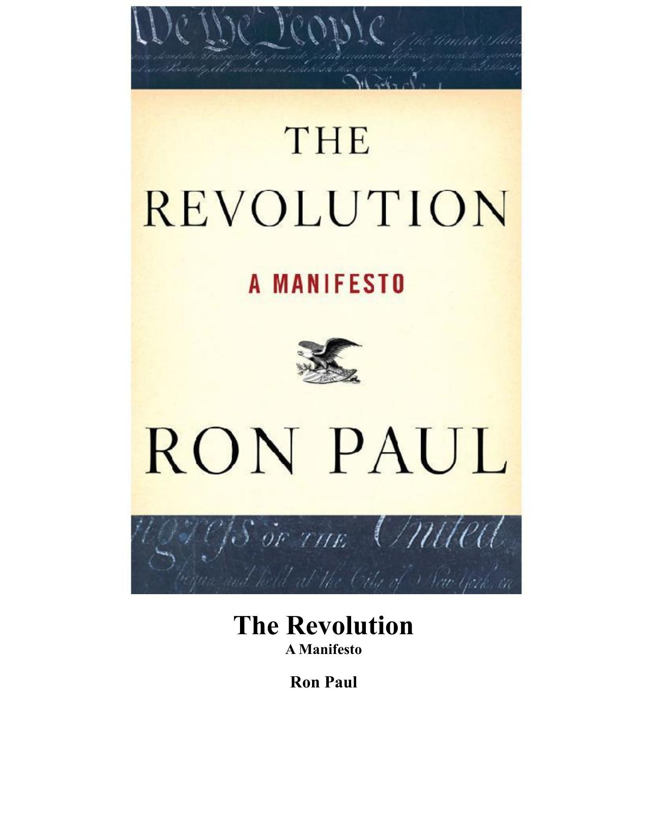 The Revolution: A Manifesto by Ron Paul
