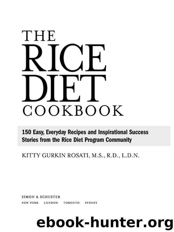 The Rice Diet Cookbook by Kitty Gurkin Rosati
