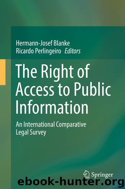 The Right of Access to Public Information by Hermann-Josef Blanke & Ricardo Perlingeiro
