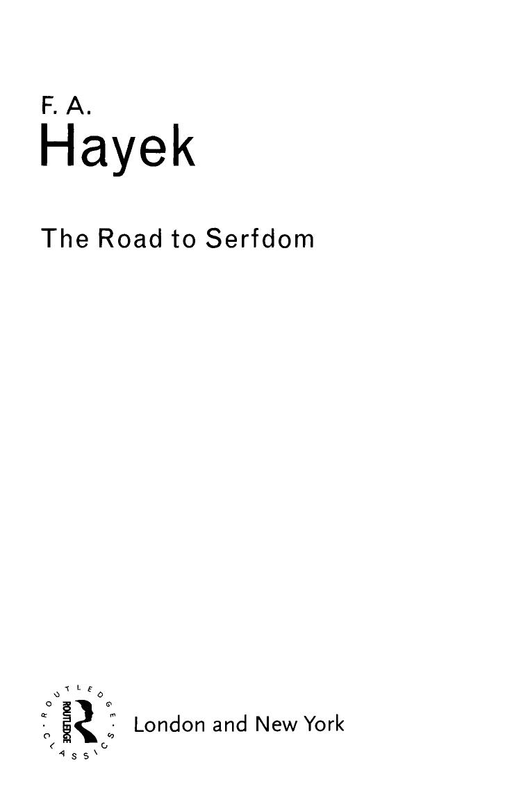 The Road to Serfdom-Hayek (lnw Adam) by Unknown