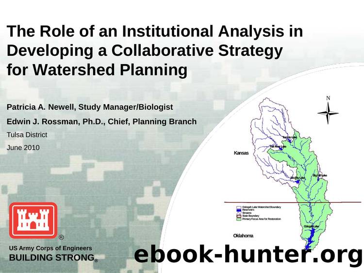 The Role of an Institutional Analysis in Developing a Collaborative Strategy for Watershed Planning by Patricia Newell and Edwin Rossman