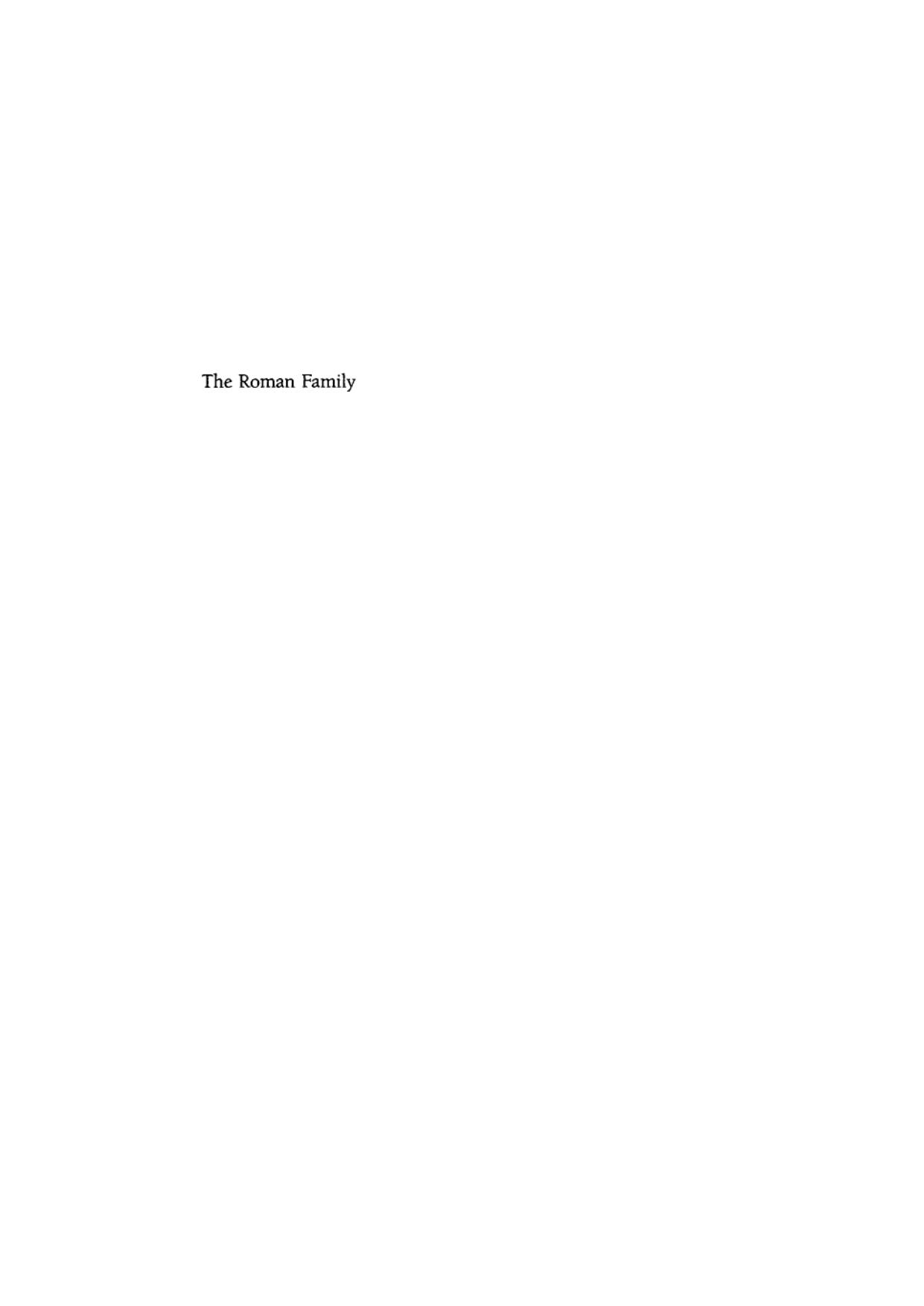 The Roman Family by Suzanne Dixon