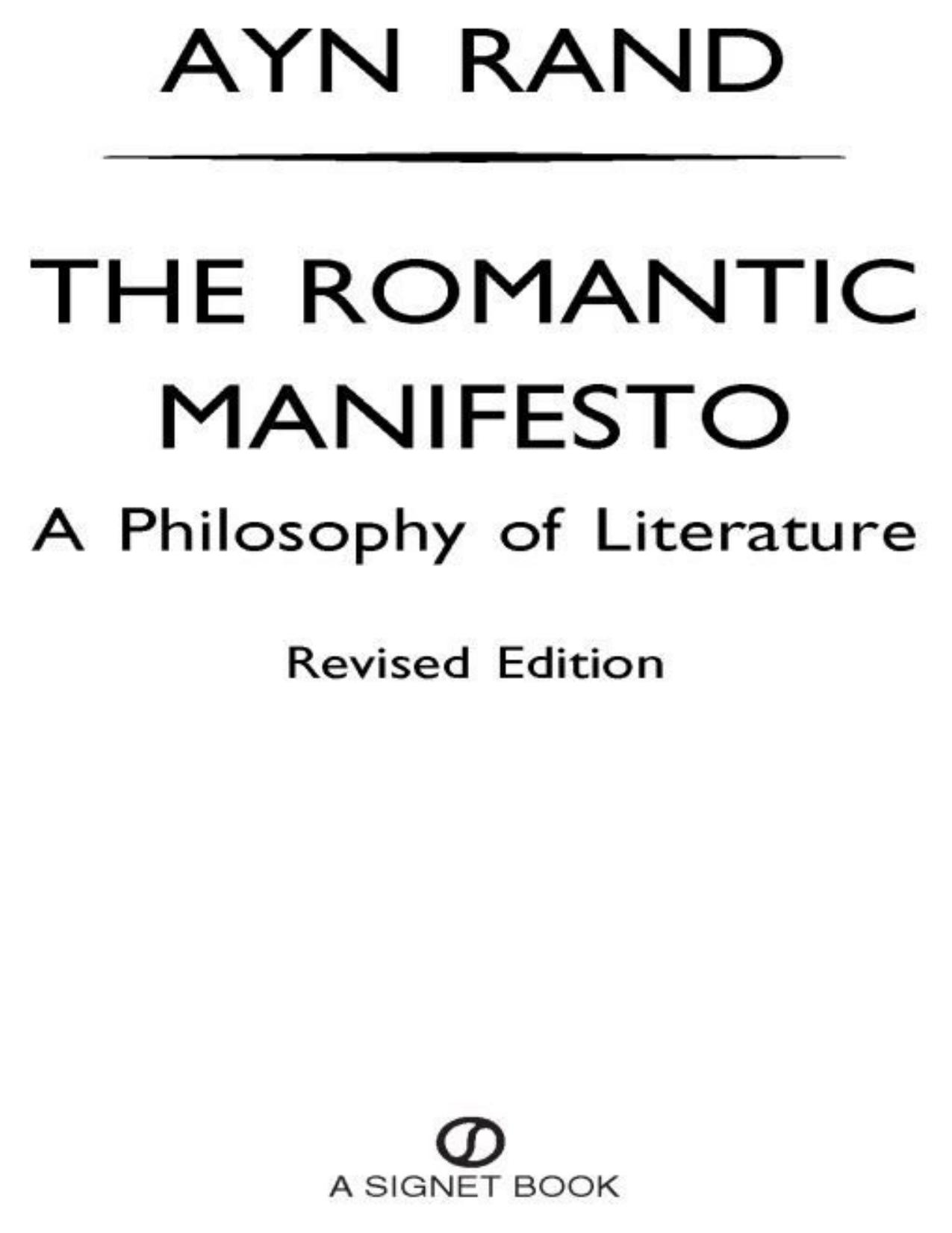 The Romantic Manifesto: A Philosophy of Literature by Ayn Rand