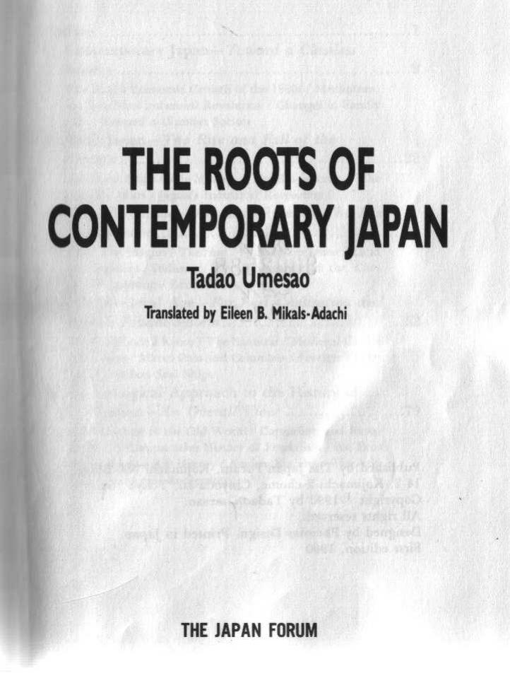 The Roots of Contemporary Japan PDF by Unknown