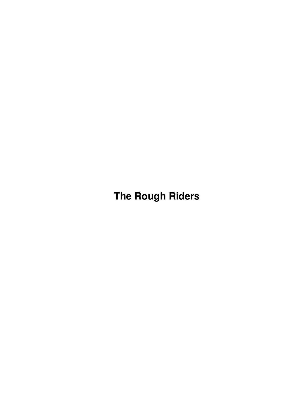 The Rough Riders by Unknown