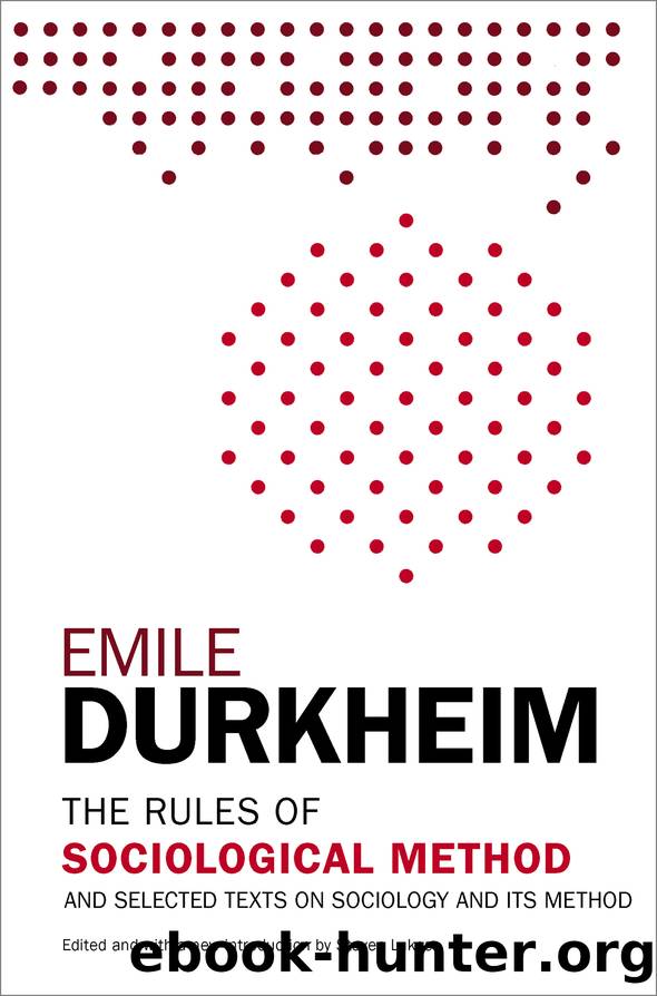 The Rules of Sociological Method by Emile Durkheim