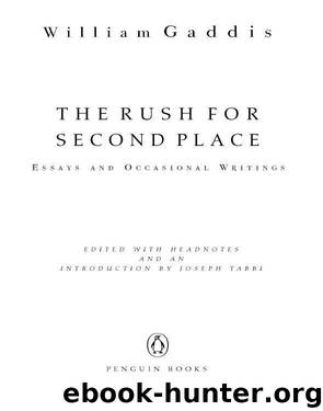 The Rush for Second Place by William Gaddis