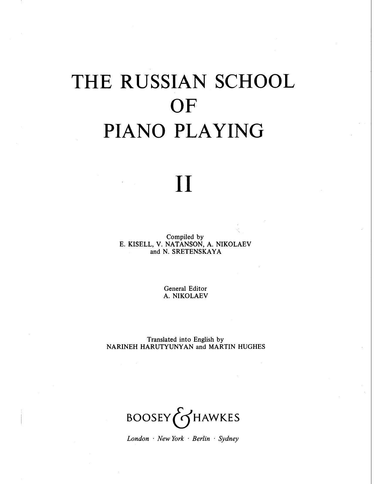 The Russian School of Piano Playing 2 by Miguel Valdes