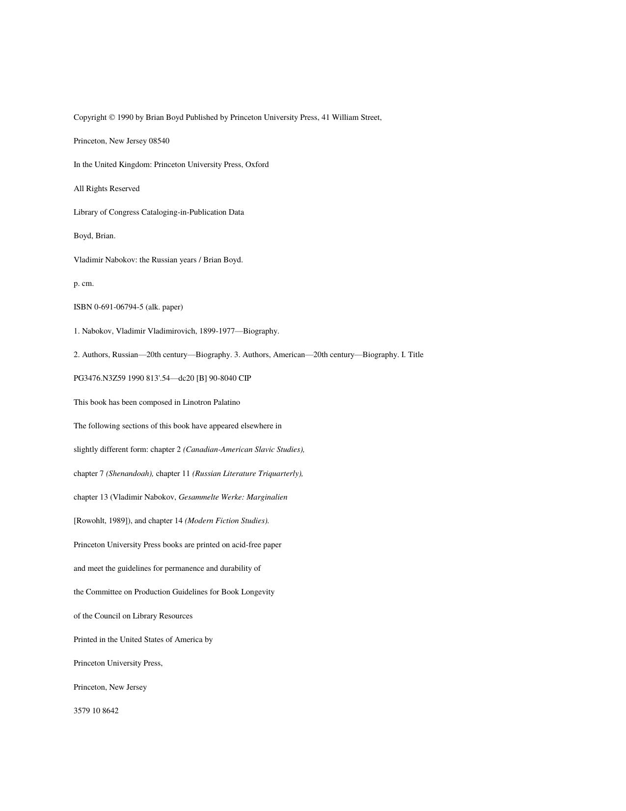 The Russian Years- Brian Boyd by umesh nepal