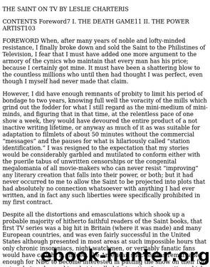 The Saint on TV by Leslie Charteris