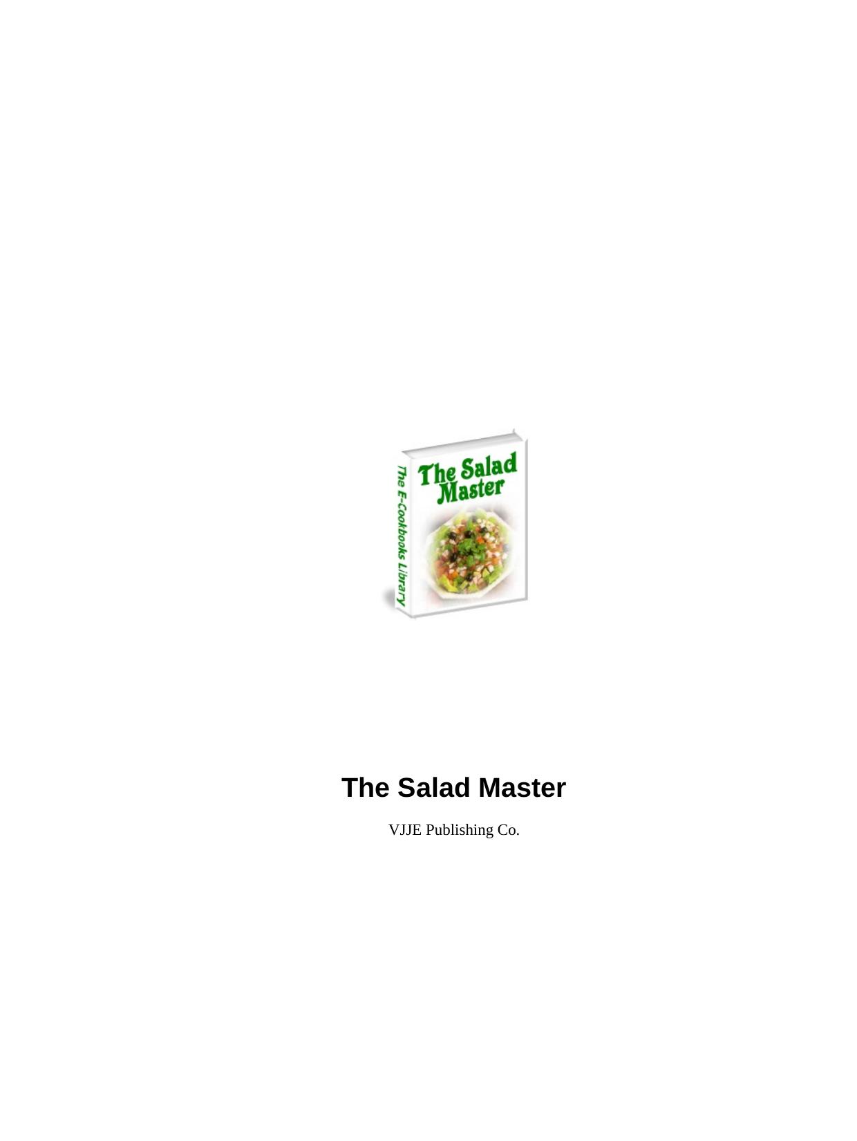 The Salad Master by Cookbooks
