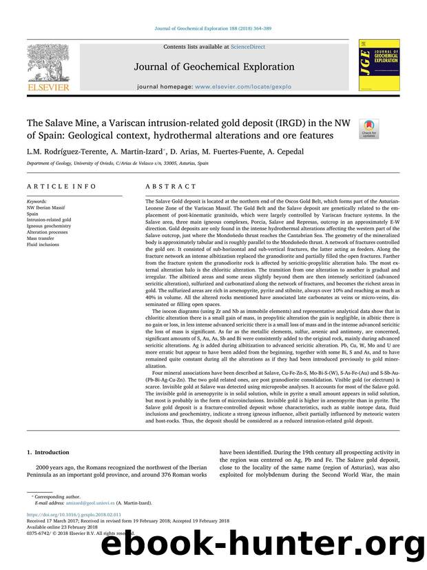 The Salave Mine, a Variscan intrusion-related gold deposit (IRGD) in the NW of Spain_ Geological context, hydrothermal alterations and ore features by L.M. Rodríguez-Terente & A. Martin-Izard & D. Arias & M. Fuertes-Fuente & A. Cepedal