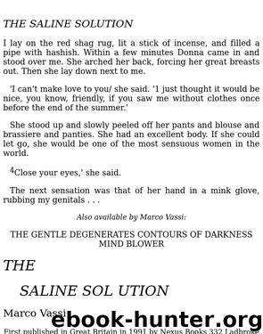 The Saline Solution(The Vassi Collection #3) by Marco Vassi by Unknown