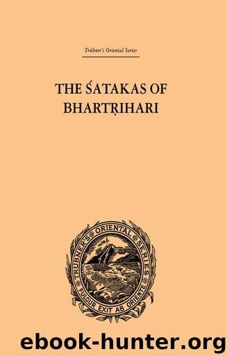 The Satakas of Bhartrihari by Wortham B. Hale