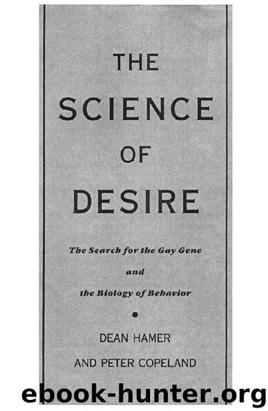 The Science of Desire by Dean Hamer & Peter Copeland