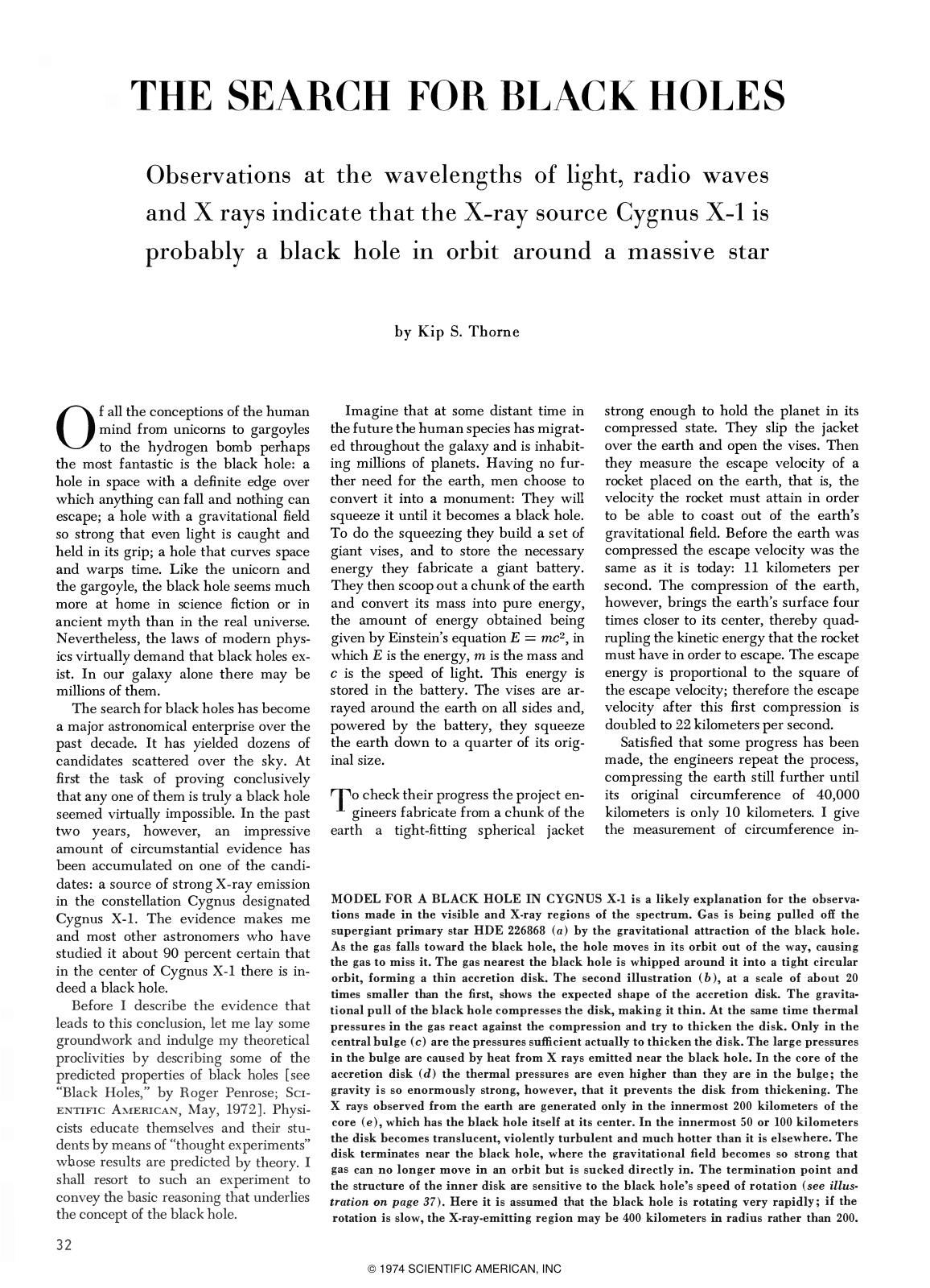 The Search for Black Holes by Kip S. Thorne