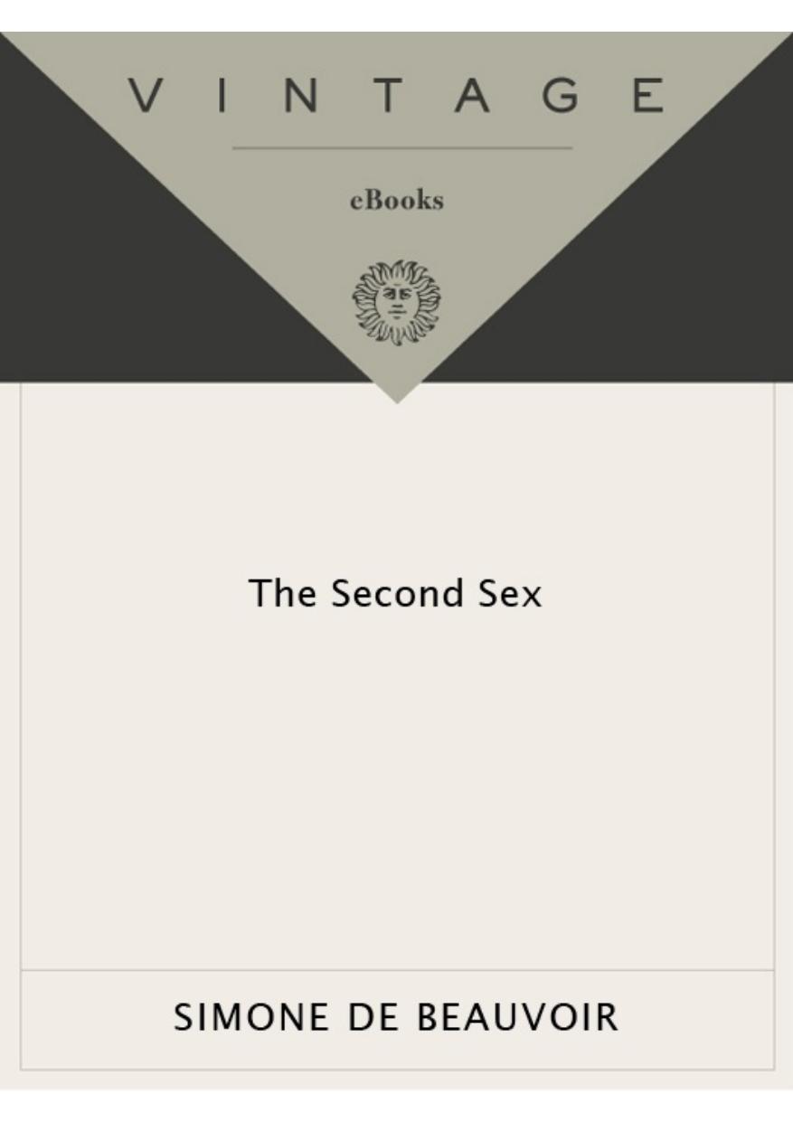 The Second Sex by Simone de Beauvoir
