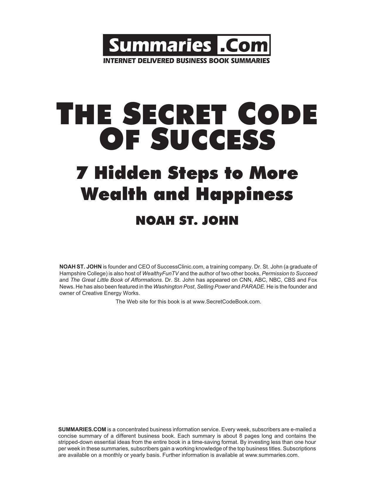 The Secret Code of Success by Summaries.Com