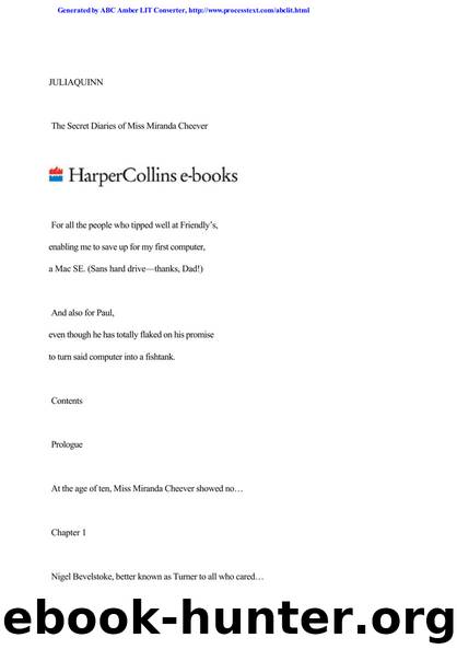 The Secret Diaries of Miss Miranda Cheever by The Secret Diaries of Miss Miranda Cheev