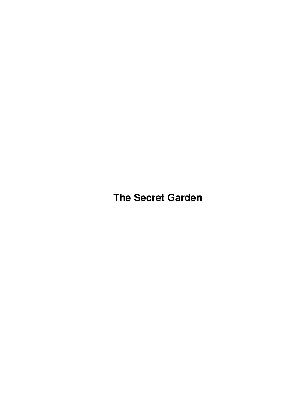 The Secret Garden by Unknown