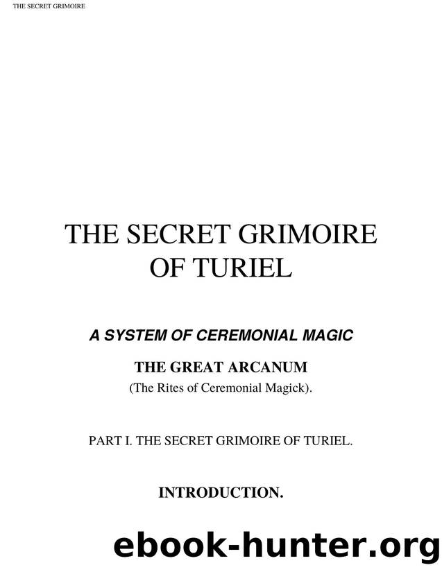 The Secret Grimoire of Turiel by Marius Malchus