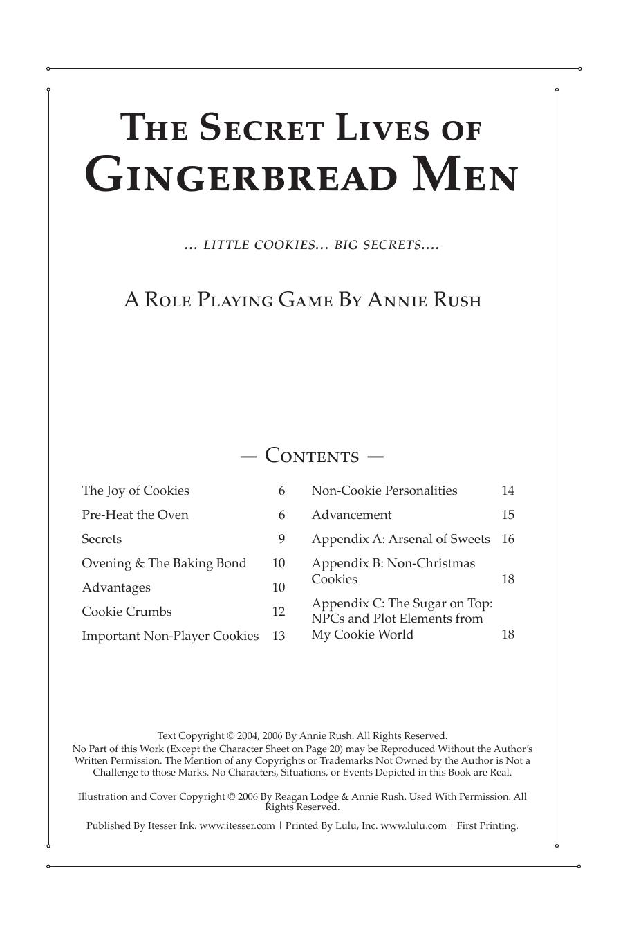 The Secret Lives of Gingerbread Men by Annie Rush