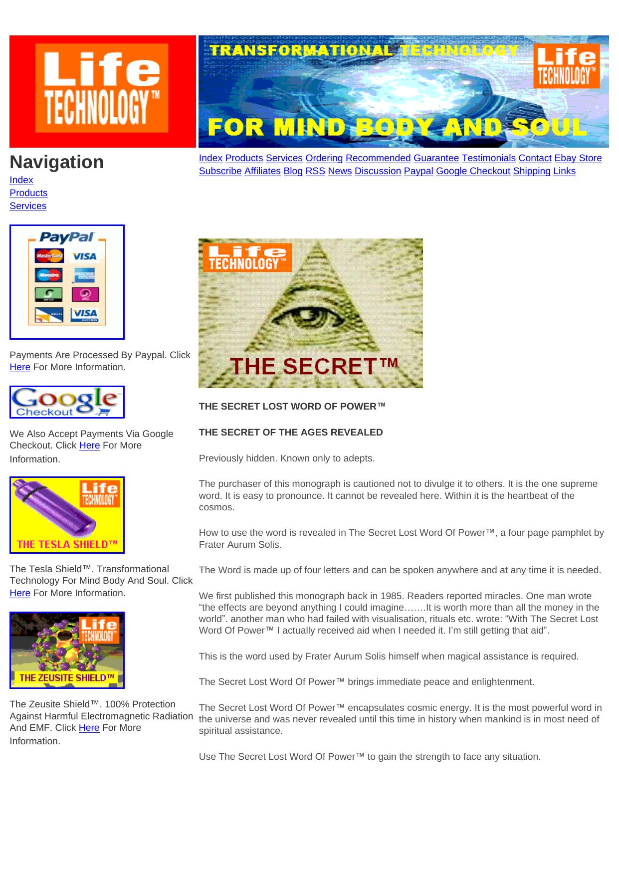 The Secret Lost Word Of Power. by Best of Kuszter's Collection