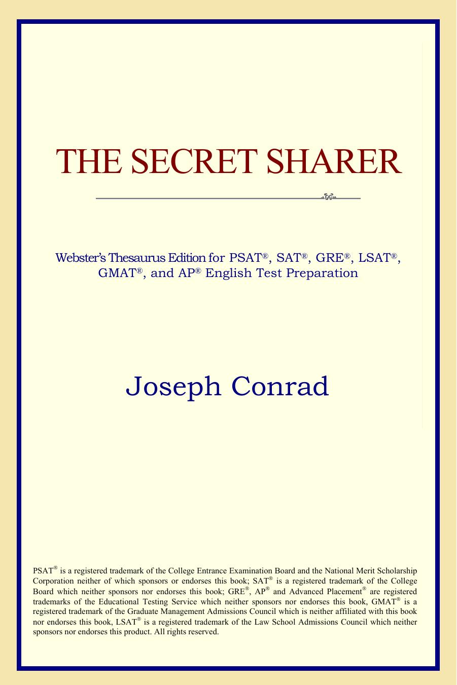 The Secret Sharer (Webster's Thesaurus Edition) by Joseph Conrad